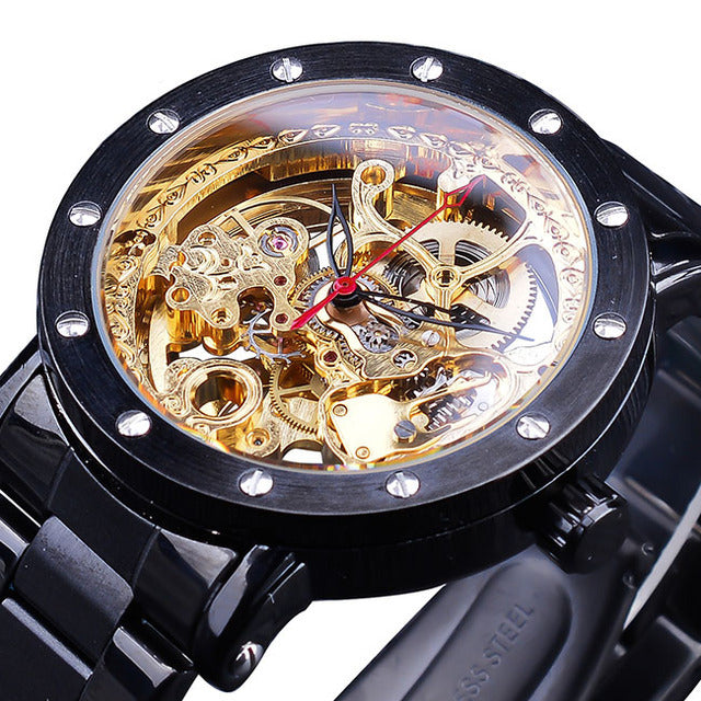 men's hollow see-through automatic watch, view 13 - MRSLM