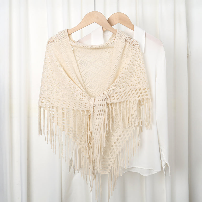 Knitted cardigan shawl, view 6 - MRSLM