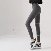 Double cross high waist winter thick leggings, view 4 - MRSLM