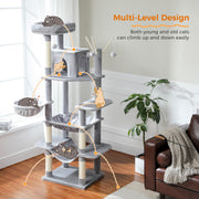 7-level cat tree tower, view 4 - MRSLM
