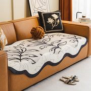 jacquard leaves sofa cover, view 3 - MRSLM
