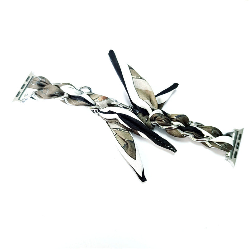 women's watch strap scarf and metal chain, view 14 - MRSLM
