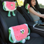 watermelon car headrest and lumbar pillow, view 6 - MRSLM