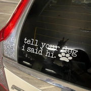 dog lover vinyl car decal, view 4 - MRSLM