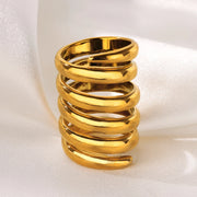 multi-layer twist stainless steel ring, view 10 - MRSLM
