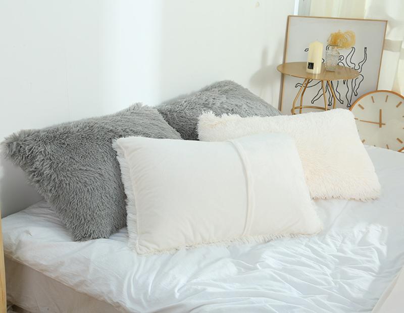faux fur shaggy pillowcases - MRSLM