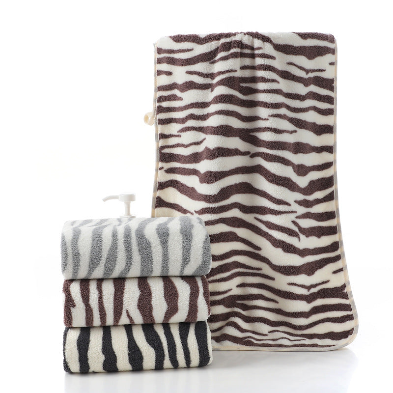 quick-dry zebra stripe microfiber towel, view 9 - MRSLM