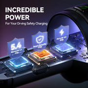 60w bluetooth 5.4 fm transmitter with fast charger, view 6 - MRSLM