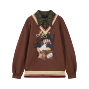 kawaii spliced hoodie for women, view 2 - MRSLM