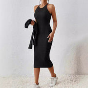 front button cropped top and dress set, view 3 - MRSLM