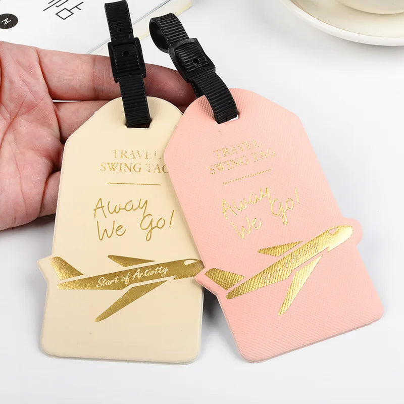 Portable PU Leather Luggage Tag