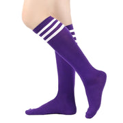 Striped cotton women's calf socks, view 6 - MRSLM
