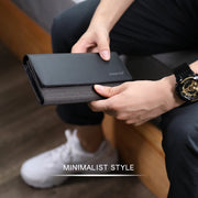 men's long wallet with multiple pockets, view 4 - MRSLM