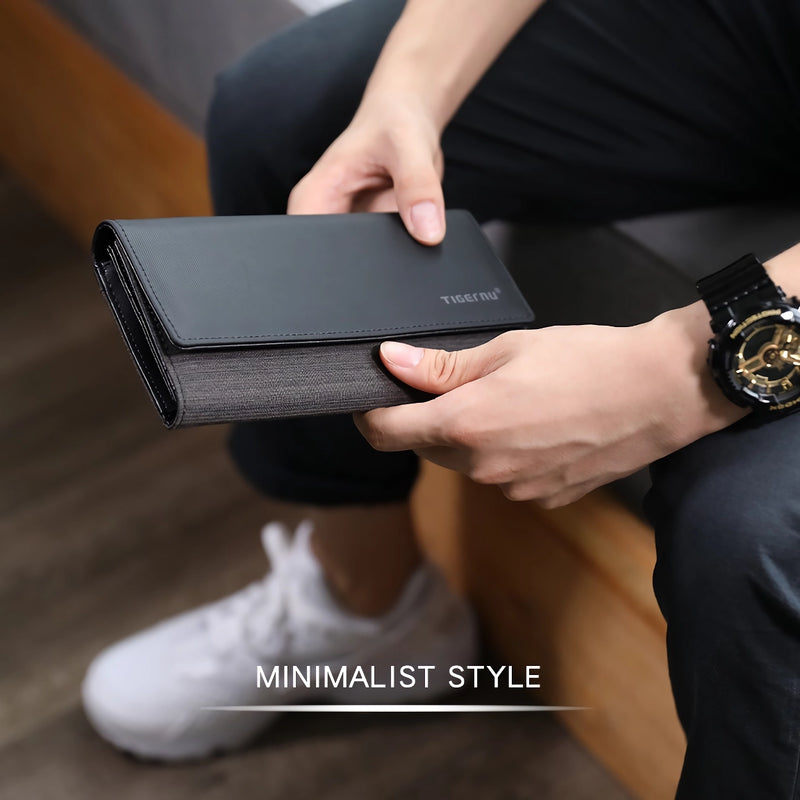 men's long wallet with multiple pockets, view 4 - MRSLM