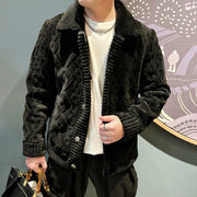 men's lapel knitwear coat, view 3 - MRSLM