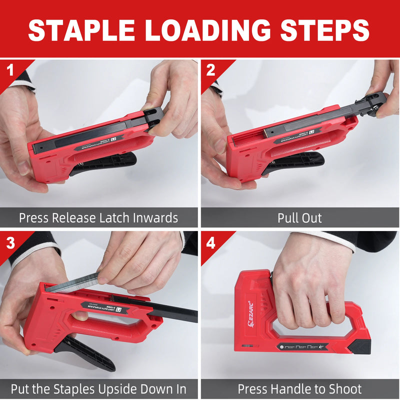 light duty staple gun kit with 1000 staples, view 4 - MRSLM