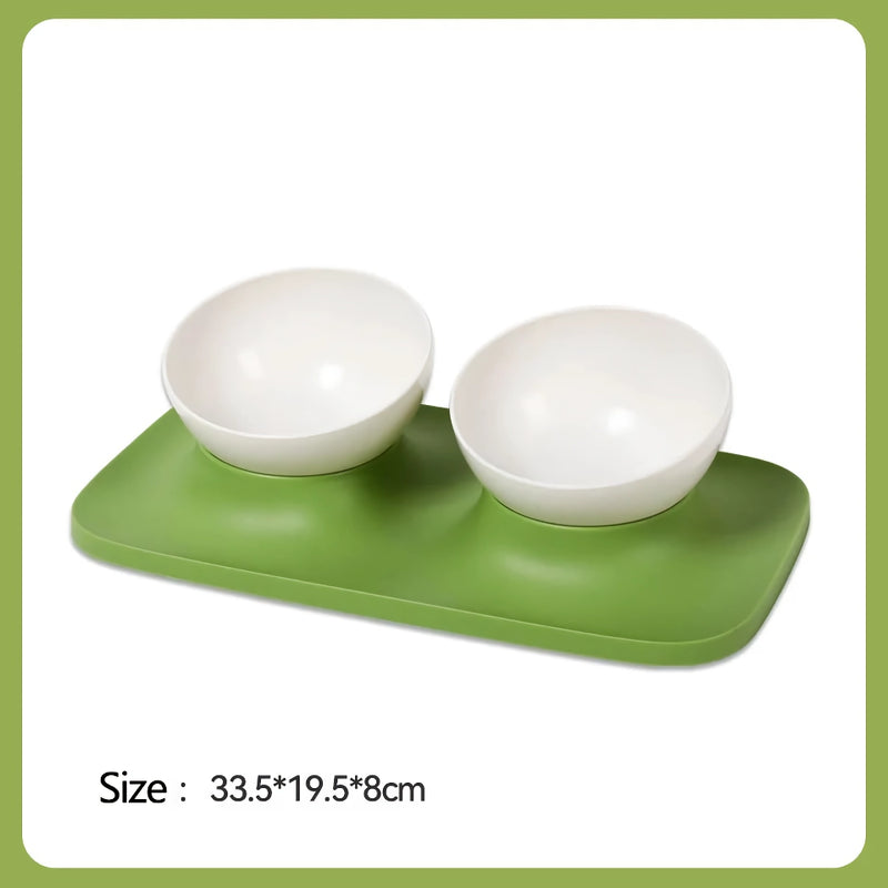 adjustable double bowl feeding station, view 4 - MRSLM