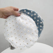 cute daisy satin beret for women, view 6 - MRSLM