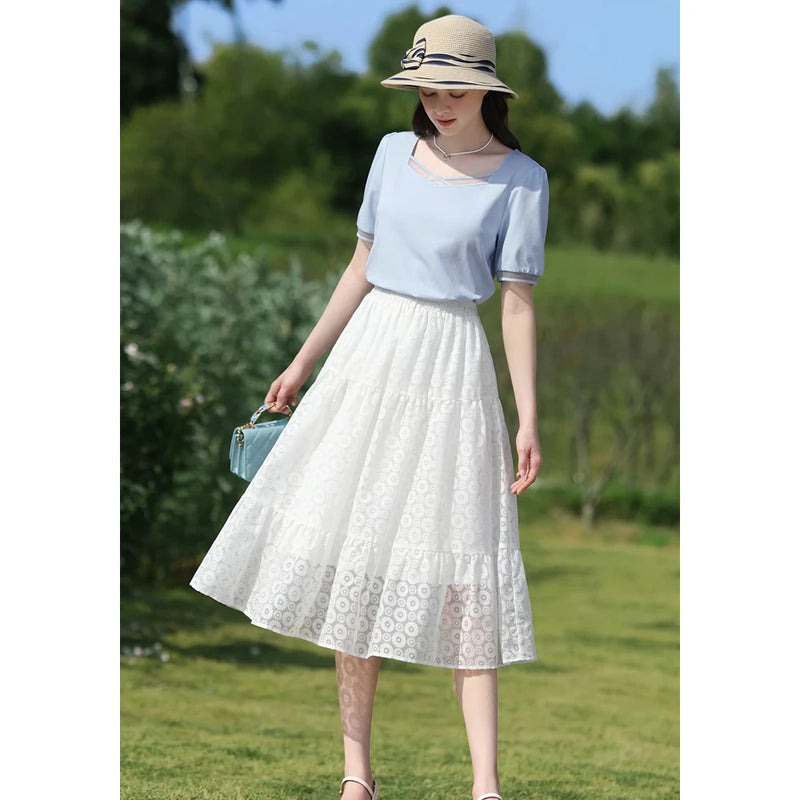 square neck puff sleeve t-shirt, view 7 - MRSLM