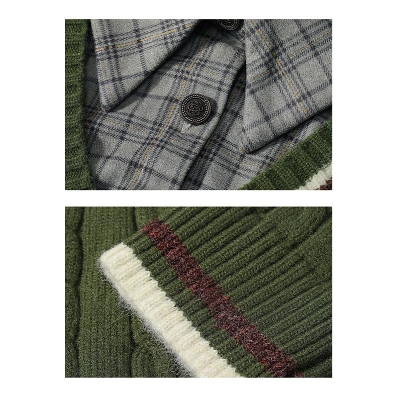 retro rhombus pullover sweater, view 8 - MRSLM
