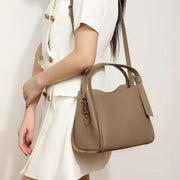 soft leather shoulder bag with scarf, view 10 - MRSLM