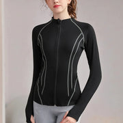 women's quick-dry slim fit sports jacket, view 2 - MRSLM