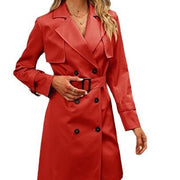 women's double-breasted trench coat, view 5 - MRSLM