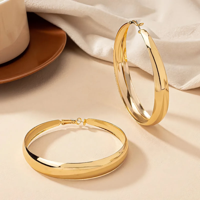 glossy geometric hoop earrings, view 13 - MRSLM