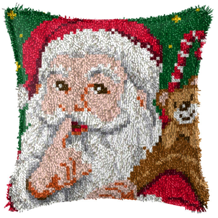 diy christmas embroidered cushion kit, view 9 - MRSLM