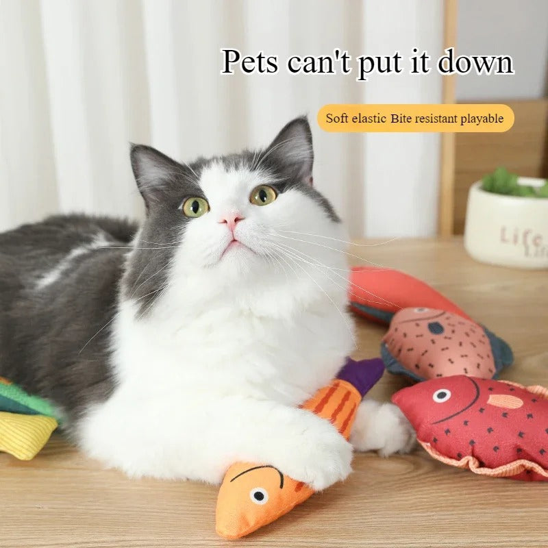 Plush catnip fish toy for cats, view 14 - MRSLM