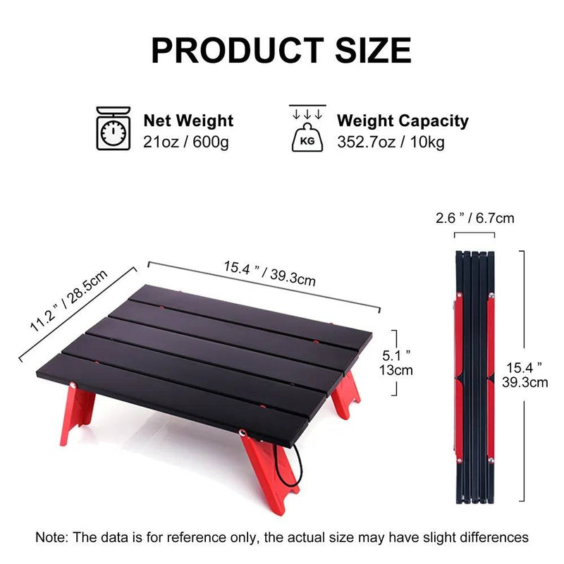 mini folding camping table, view 5 - MRSLM