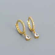 sterling silver colored stone earrings, view 9 - MRSLM