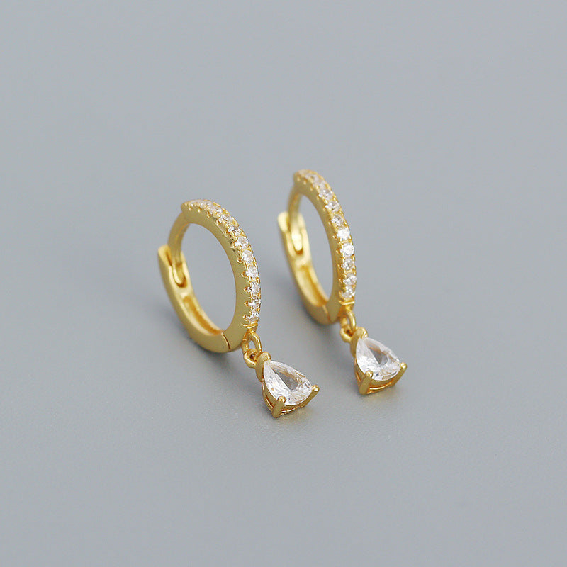 sterling silver colored stone earrings, view 9 - MRSLM