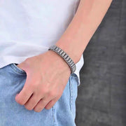 hand braided lucky wheel copper bracelet, view 4 - MRSLM