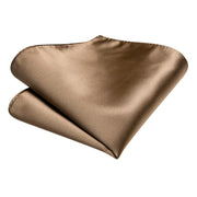 gold brown silk necktie set, view 7 - MRSLM