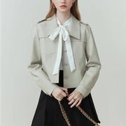 retro PU leather jacket - MRSLM