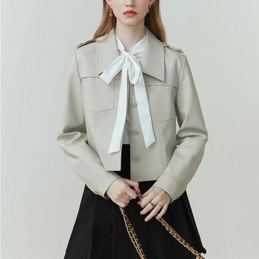 retro PU leather jacket - MRSLM