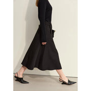 Women's A-line skirt with buckle belt, view 7 - MRSLM