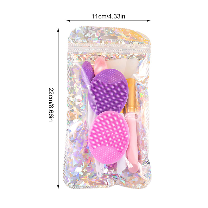 6pcs silicone exfoliating facial cleansing brush set, view 10 - MRSLM
