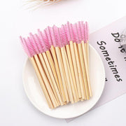 disposable bamboo eyebrow and eyelash brushes, view 2 - MRSLM