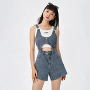 strap top and loose shorts set - MRSLM