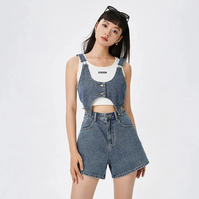 strap top and loose shorts set - MRSLM