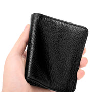 cowhide leather rfid coin pocket and card holder, view 5 - MRSLM
