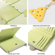 women's short wallet with cheese pendant, view 8 - MRSLM