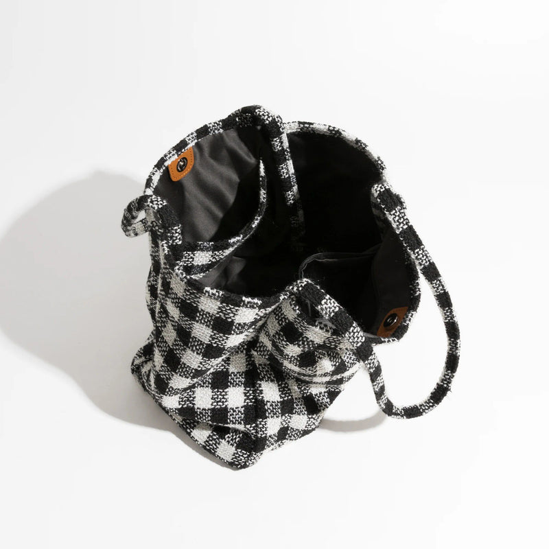 Vintage plaid square shoulder bag, view 7 - MRSLM