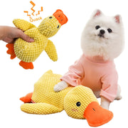 duck shape quacking dog toy, view 5 - MRSLM