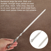 wide stainless steel barbecue skewers, view 5 - MRSLM