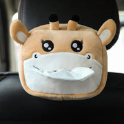 Plush animal car tissue holder, view 2 - MRSLM