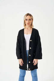 women's warm long cardigan sweater, view 8 - MRSLM