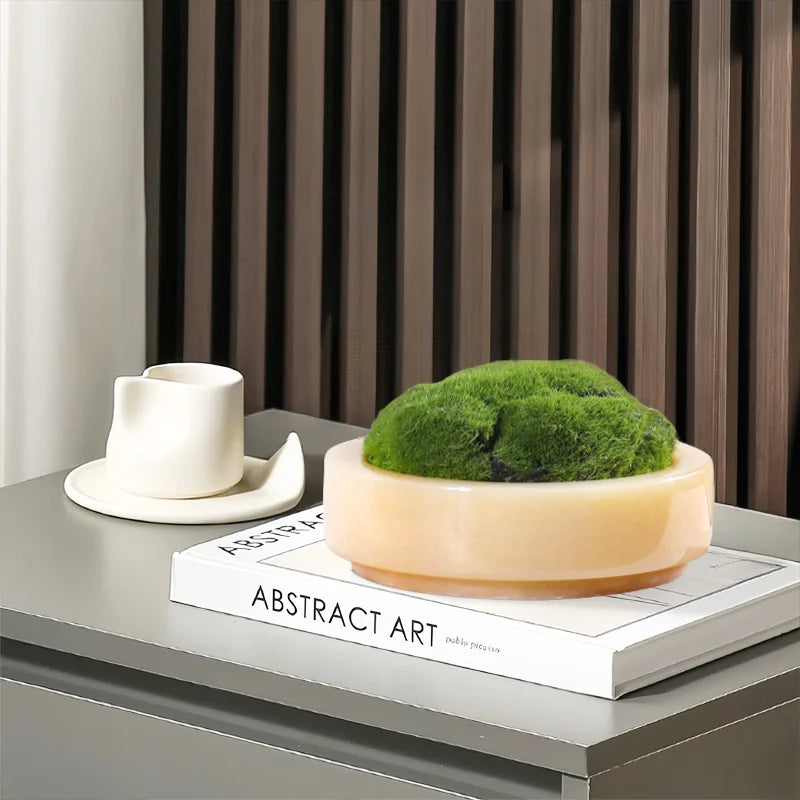natural marble stone flower pot - MRSLM
